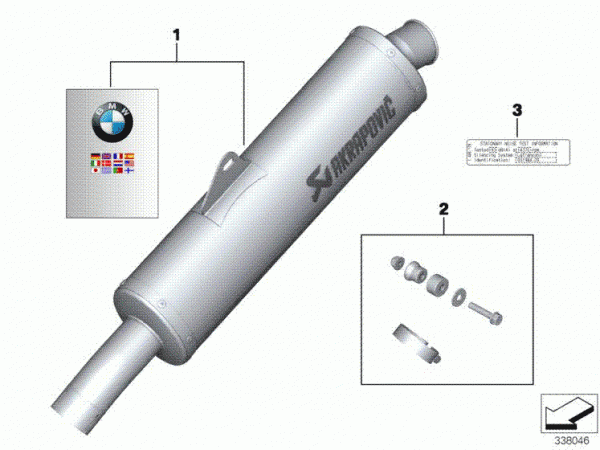 Спортивный глушитель AKRAPOVIC BMW F800R/F800S/F800ST/F800GT