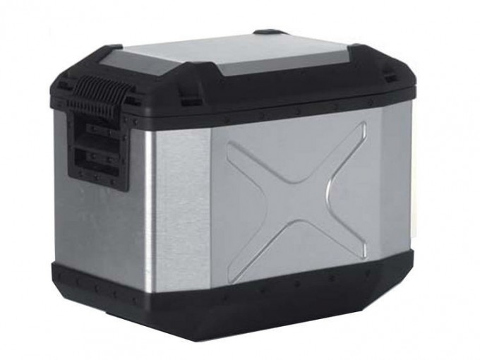 Кофр правый Wunderlich "XPLORER" Hepco & Becker - 40 литров - металл - серебро