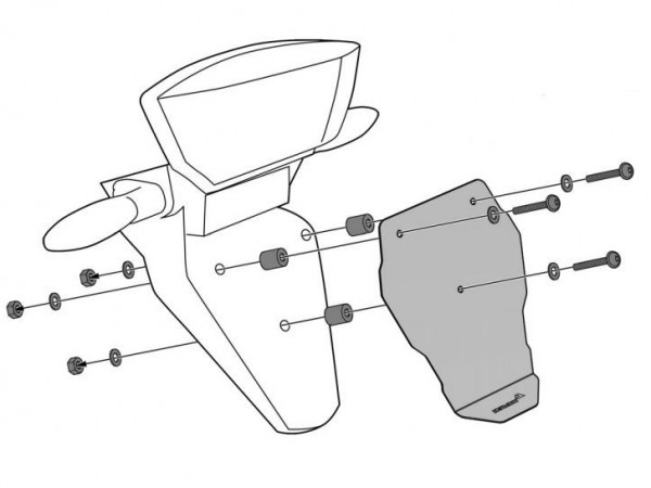 Захист від бризок для номерного знака BMW R1200/1250GS