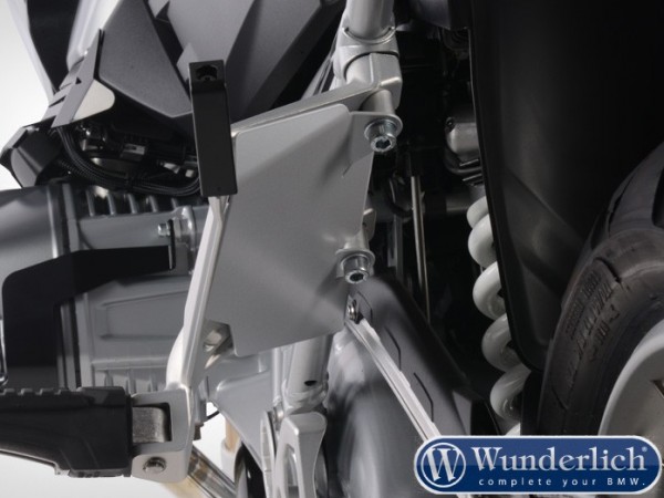 Захист від бризок Wunderlich під пасажирські підніжки для BMW R1200 / 1250GS / Adventure- сріблястий