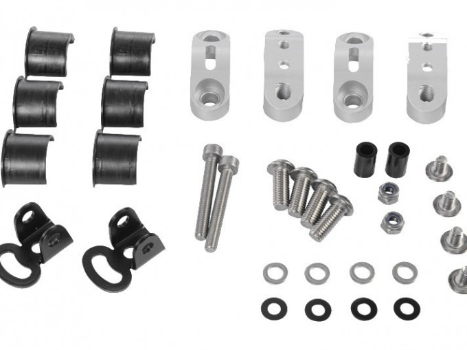 Комплект кріплення додаткового світла на дуги Wunderlich BMW R1200GS LC - срібло