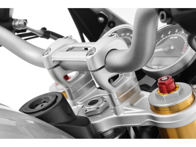 Проставка руля Wunderlich для BMW RnineT / Pure / Scrambler / Urban G / S / K1600B - 20мм - серебро