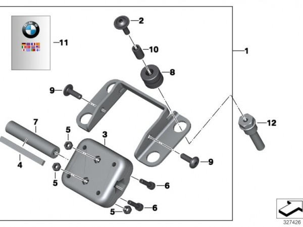 Крепление зажима навигатора для BMW RnineT