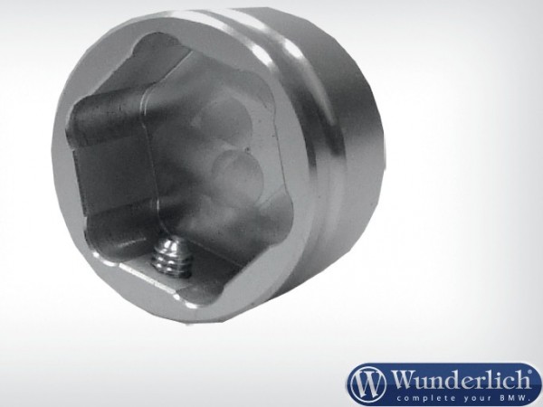 Насадка алюминиевая на узел телелевера Wunderlich - серебро/титан