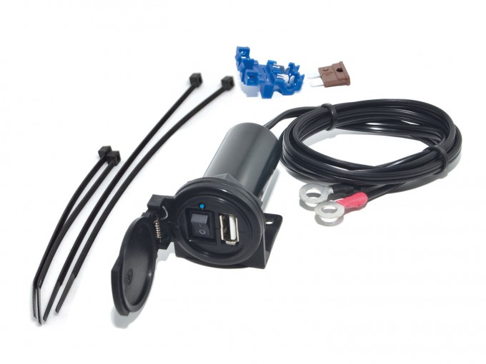 Разъем USB BAAS Wunderlich - с выключателем 5V 2.1A IPX3