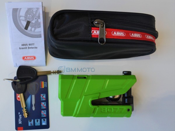 Мото-замок ABUS 8077 GRANIT DETECTO X-PLUS (помаранчевий)