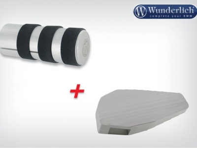 Комплект: накладка рычага переключения передач, расширитель педали заднего тормоза Wunderlich для BMW K1600GTL / GTL Exclusive