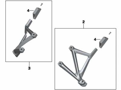 Комплект кронштейна телескопических кофров BMW R1200GS LC/R1200GS ADV LC / R1250GS / R1250GS ADV