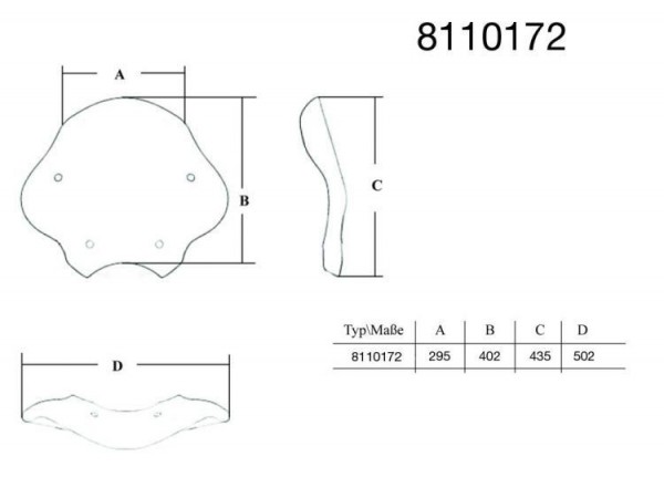 Вітрове скло Wunderlich для BMW R1200R - прозоре