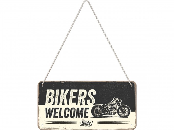 Металлическая табличка  "BIKERS WELCOME"