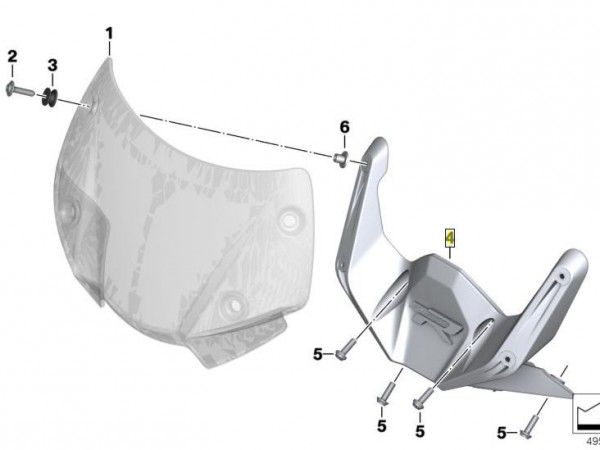 Вітрове скло «Sport» для BMW R1250R