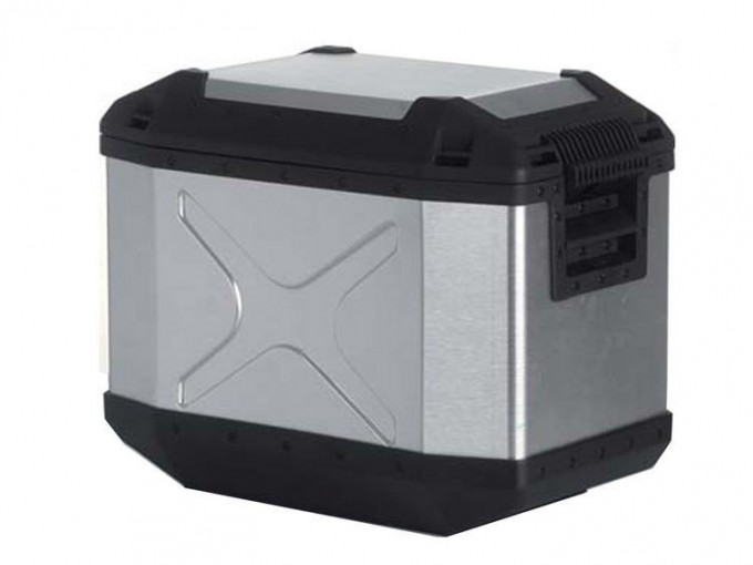 Кофр левый Wunderlich "XPLORER" Hepco & Becker - 40 литров - серебро