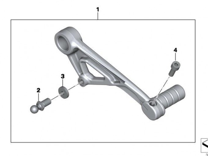Важіль перемикання передач оригінальний з регулюванням для BMW R1200 / 1250GS / Adventure