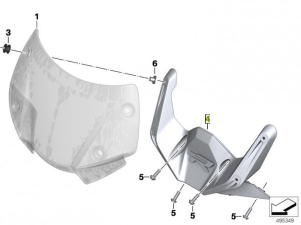 Кронштейн ветрового стекла для BMW R1250R