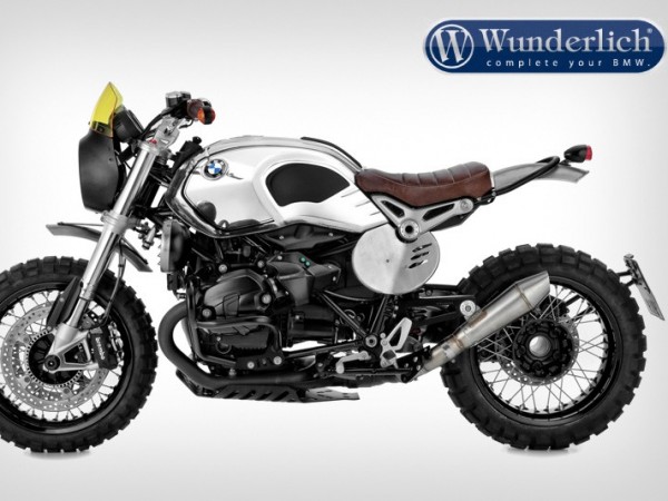 Панель для номера декоративного Wunderlich для BMW RnineT, шлифованый аллюминий