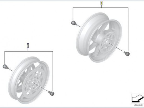 Комплект крашпедов для колеса BMW S1000RR