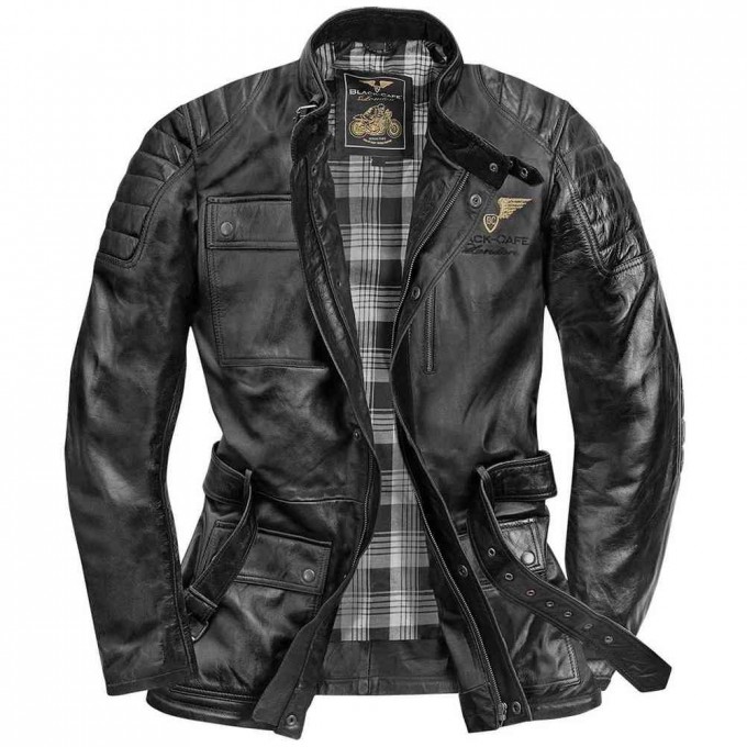 Мото куртка Black-Cafe London - черный, (52р)