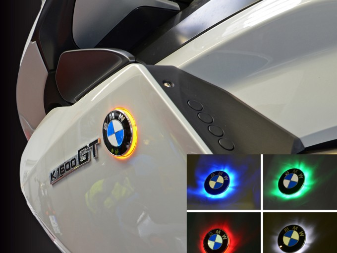 Двоколірні світлодіодні ліхтарі з круглим значком BMW