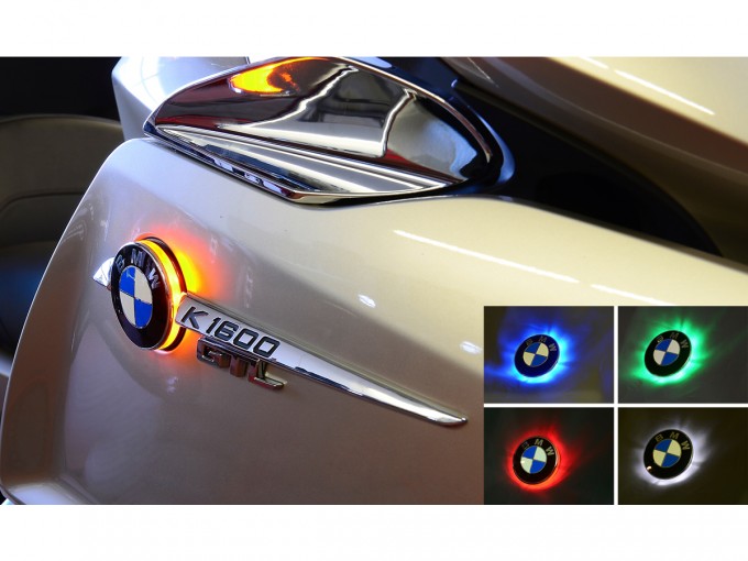 Двоколірні світлодіодні ліхтарі з круглим значком BMW